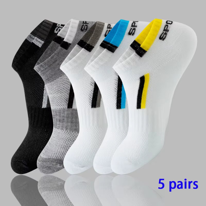 3/5/8 Pairs Women/Men Boat Socks Invisible Low Cut Silicone Non-Slip Summer No-Show Ankle Socks Solid Color Casual Breathable